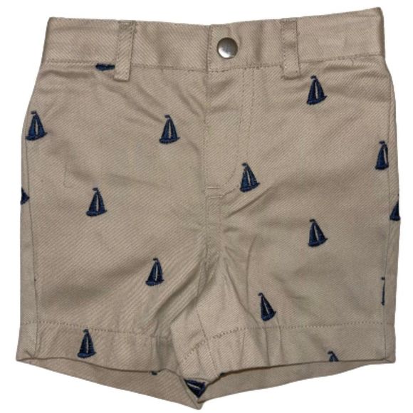 🆕Edgehill Collection Baby Beige Sailboat Shorts size 3M - Picture 1 of 3